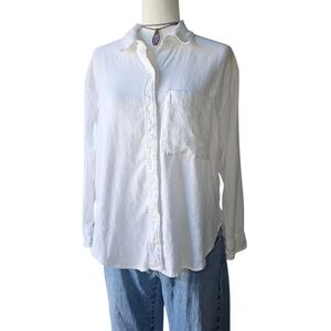 Abercrombie & Fitch White Button Down Shirt Size Small
